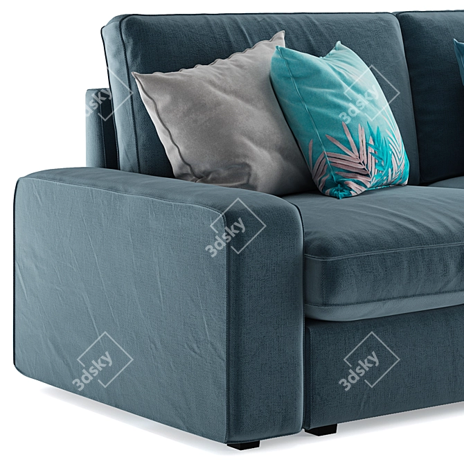 Modern Stylish Ikea Kivik Corner Sofa 3D model image 5