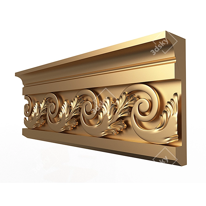 Elegant Cornice Molding: Enhance Your Décor 3D model image 2