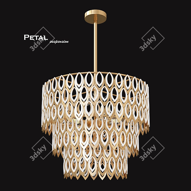 Luxury Petal Pendant Light 3D model image 1