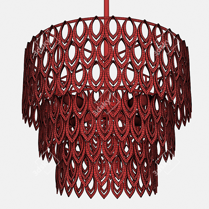 Luxury Petal Pendant Light 3D model image 2