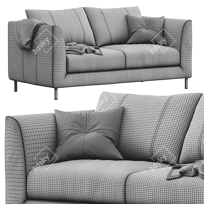 Modern Loft Sofa: Stylish and Comfortable 3D model image 4