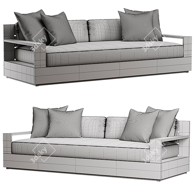 Elegant Marbella Teak Collection 3D model image 9