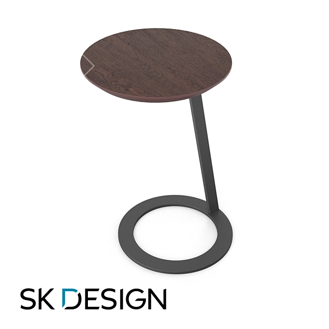 Sleek Soho Side Table 3D model image 3