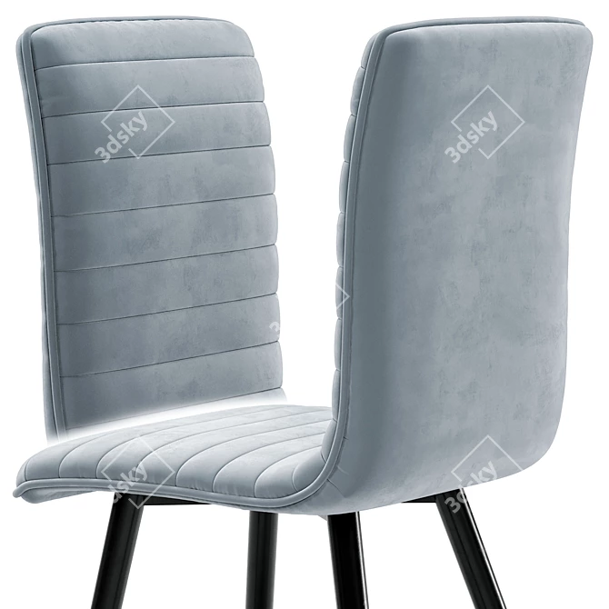 Modern Mako Dining Chair and Catania Table 3D model image 5