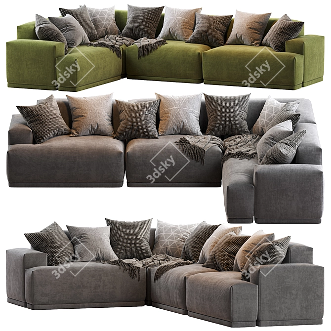 Modular Connect Sofa | Contemporary Design 3D model image 1