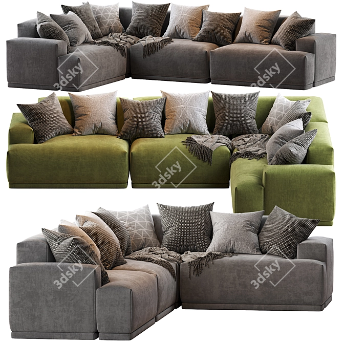 Modular Connect Sofa | Contemporary Design 3D model image 2