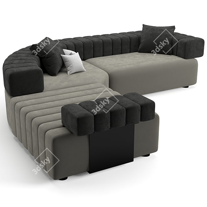 Fendi Casa Truman Sofa: Luxurious Elegance for Your Home 3D model image 2