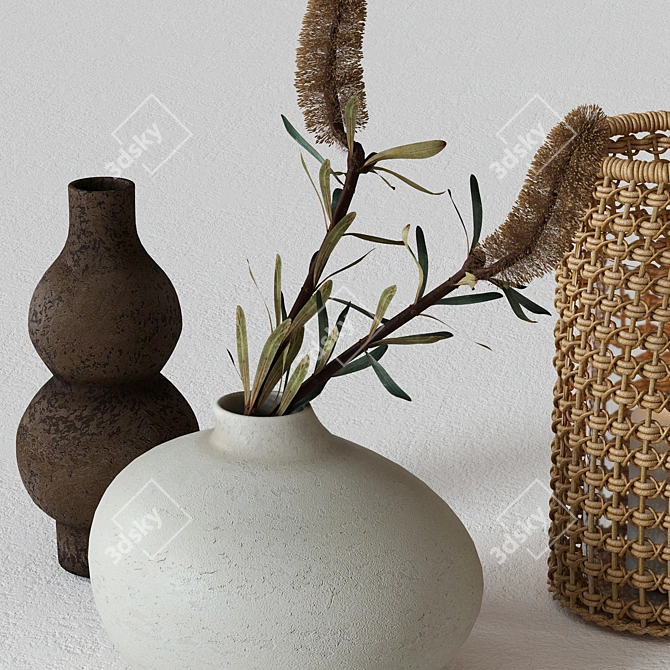 Breathtaking Banksia Home Decor Set 3D model image 2