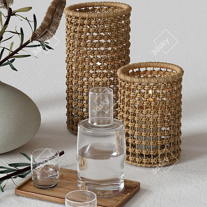 Breathtaking Banksia Home Decor Set 3D model image 3