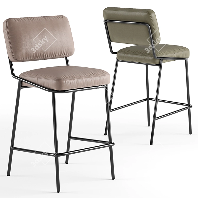 Sleek Sixty Barchair: CB2139 3D model image 2