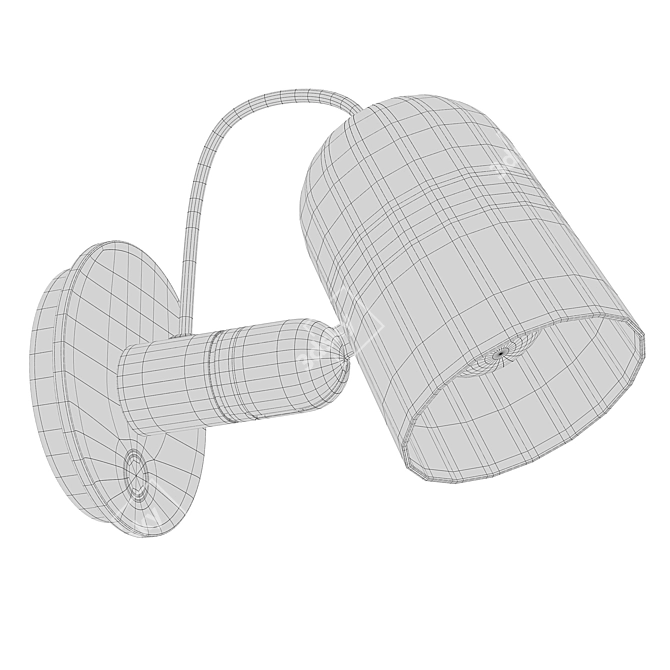 NOC WALL BUTTON: Stylish HAY Wall Light 3D model image 3