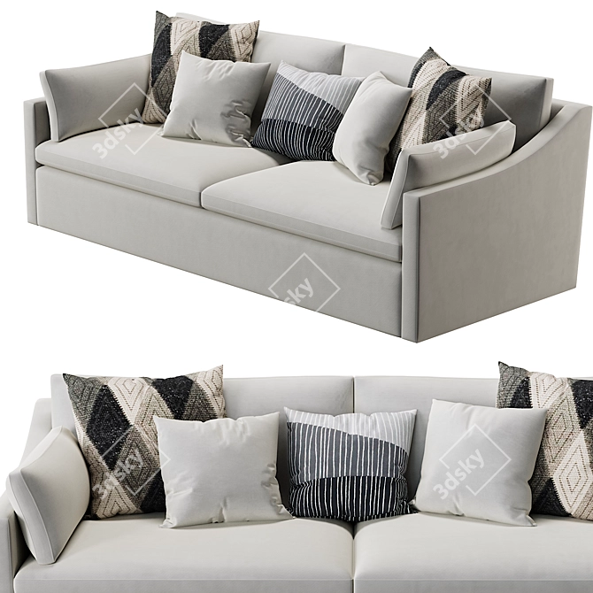 Cloud Slope Arm Collection: Modern Comfort for Your Home 3D model image 4