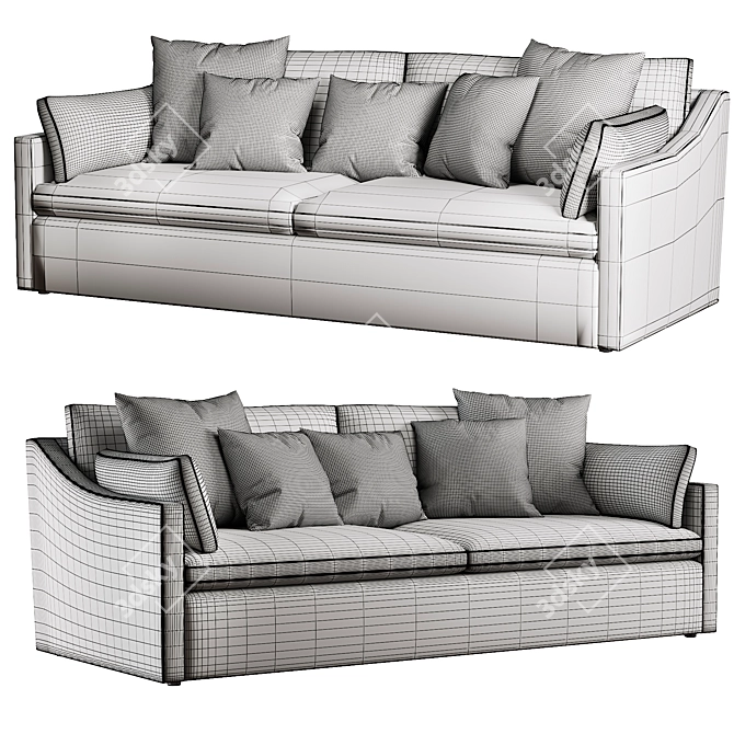 Cloud Slope Arm Collection: Modern Comfort for Your Home 3D model image 6