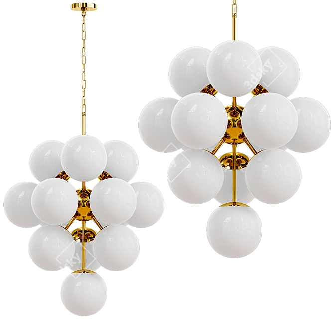 Elegant Lambert Chandelier - Modern Lighting Masterpiece 3D model image 4