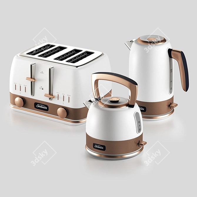 Sunbeam Bronze Appliances: Stylish and Functional 3D model image 4