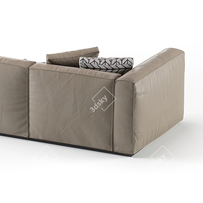 Poliform Shangai Leather Sofa 3D model image 4