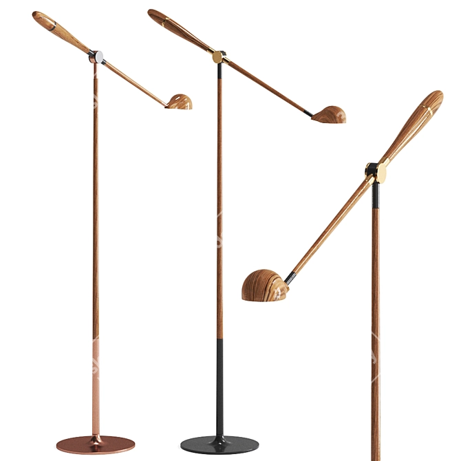 Elegant Memory Floor Lamp 3D model image 1