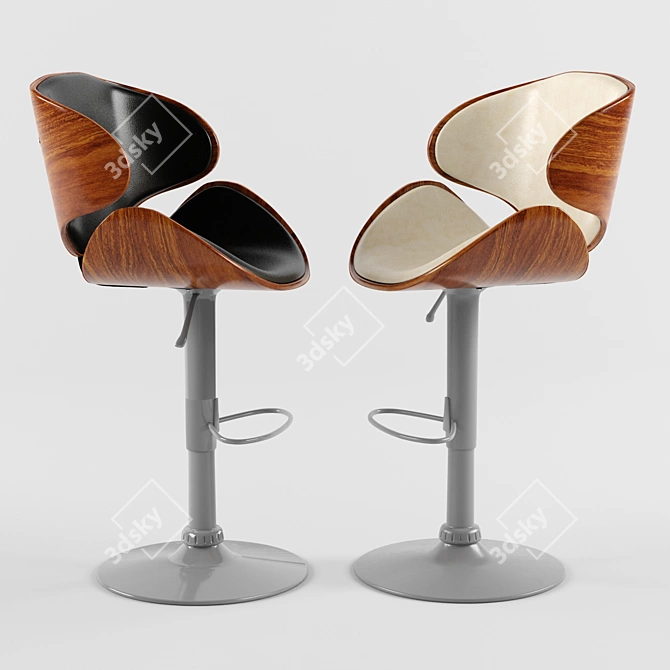 Modern Comfort: LMZ-4905 Bar Stool 3D model image 1