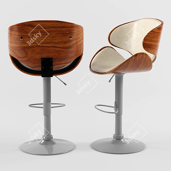 Modern Comfort: LMZ-4905 Bar Stool 3D model image 2