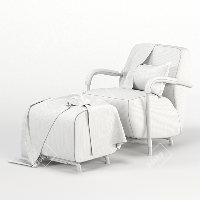 Sleek Scylla Armchair: Modern Design, Comfortable Fit 3D model image 3