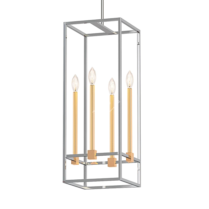 Elegant Taper Candle Pendant Light 3D model image 1
