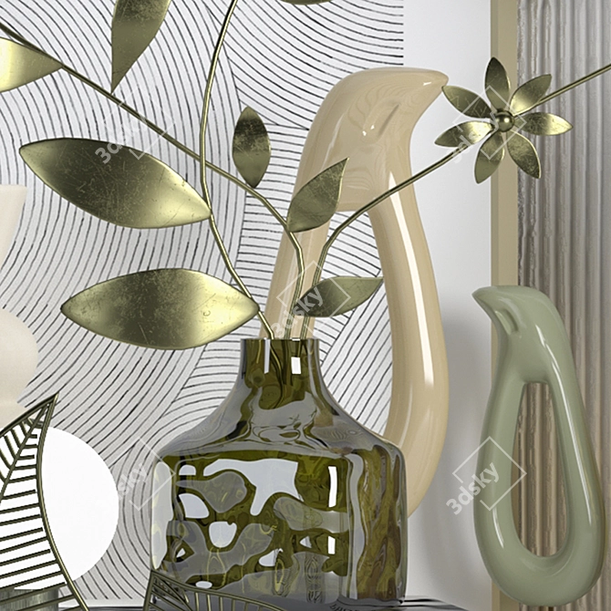 Elegant Home Decor Set 3D model image 3