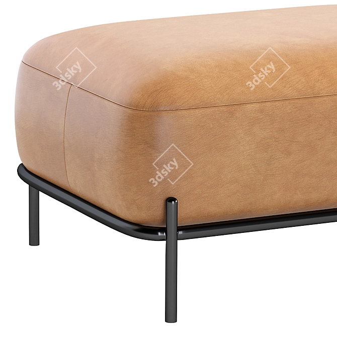 Puff Pawai Leather: Modern Luxury Sofa 3D model image 3