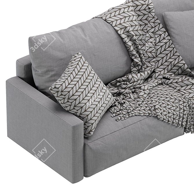 Gimmarp 3-Seater Sofa: Space-Saving Comfort 3D model image 2