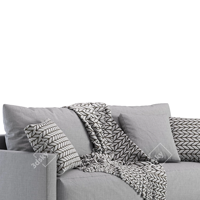 Gimmarp 3-Seater Sofa: Space-Saving Comfort 3D model image 6
