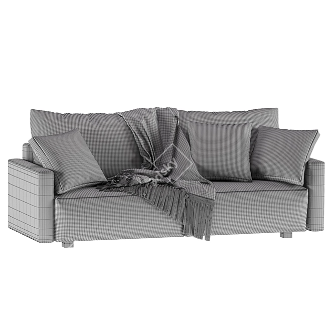 Gimmarp 3-Seater Sofa: Space-Saving Comfort 3D model image 7