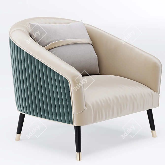 Elegant Comfort Armchair 3D model image 1