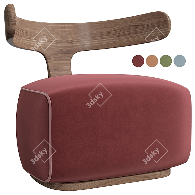 Elegant Moby Dick Dining Chair 3D model image 7