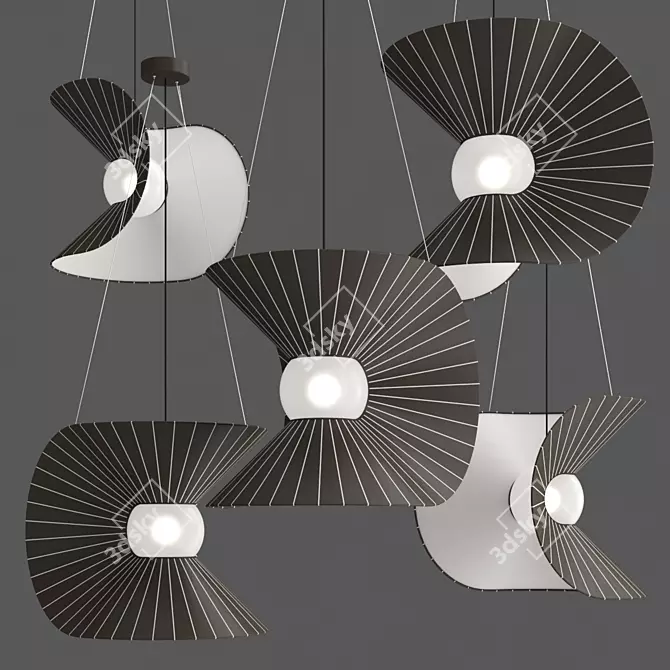 Elegant Mariposa Suspension 3D model image 1