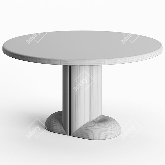 Lava Rock Glazed Dining Table 3D model image 2