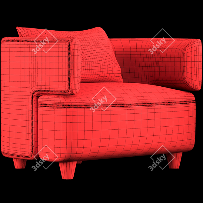 Elegant Elain Armchair - Modern Design 3D model image 3