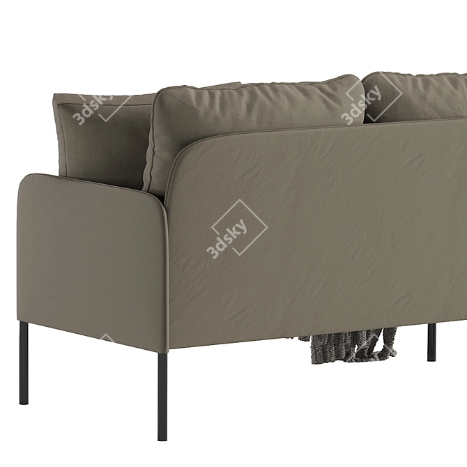 Modern Gray GLOSTAD Sofa 3D model image 6