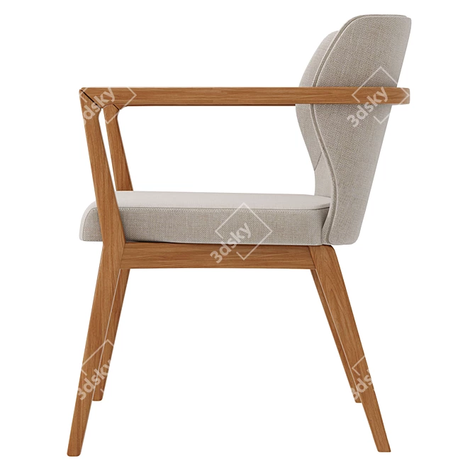 Elegant Prudenze Armchair: Modern Design & Comfort 3D model image 4