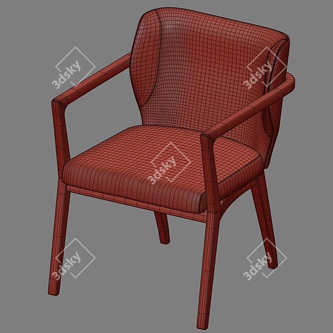 Elegant Prudenze Armchair: Modern Design & Comfort 3D model image 5