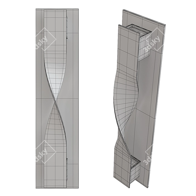 Twist LED Sconce: Modern Form, Indoor/Outdoor 3D model image 2