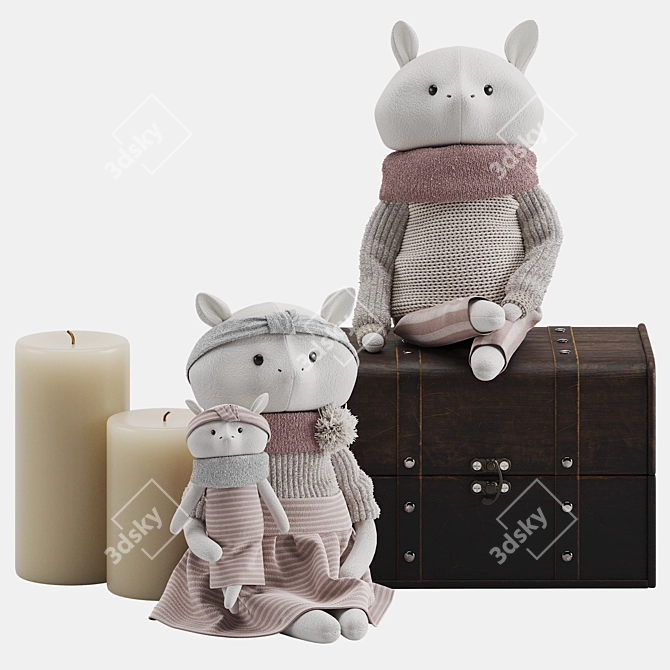 Famary Friends Soft Toy Set 3D model image 1