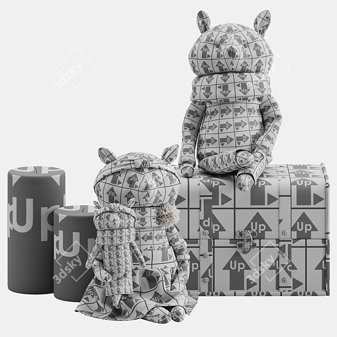 Famary Friends Soft Toy Set 3D model image 4