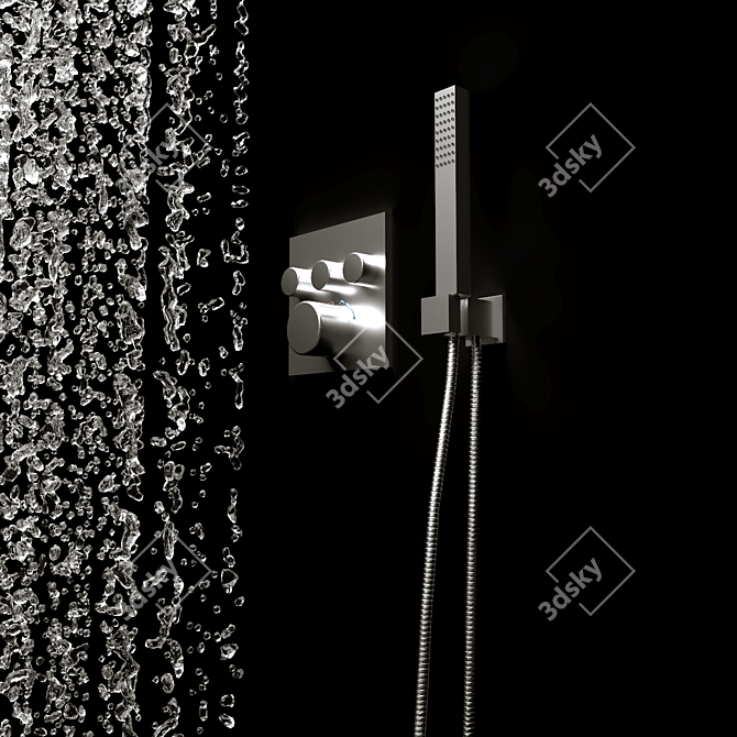 Refreshing Rain Shower Experience 3D model image 2