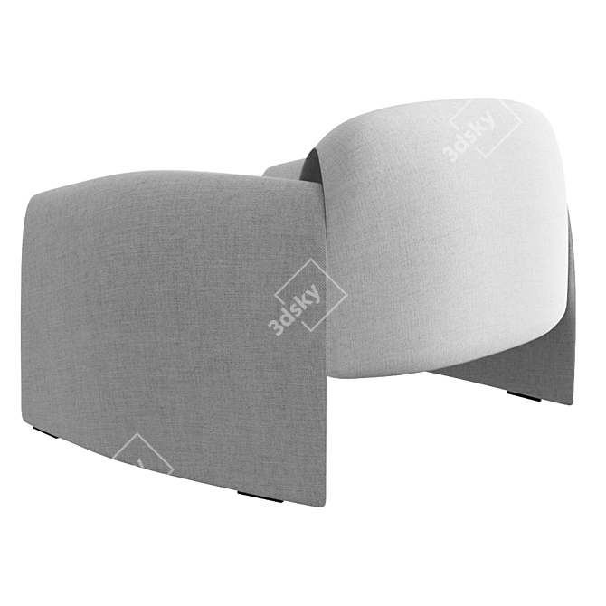 Poliform Le Club Armchair: Sleek Design, High-Quality Materials 3D model image 2