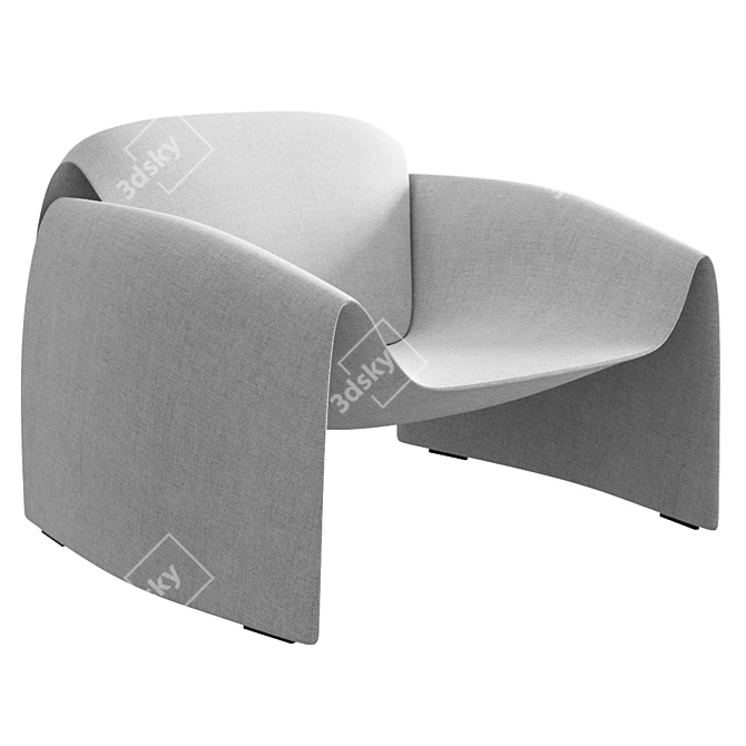 Poliform Le Club Armchair: Sleek Design, High-Quality Materials 3D model image 10