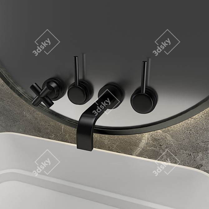 Versatile Bathroom Set: A105 3D model image 4
