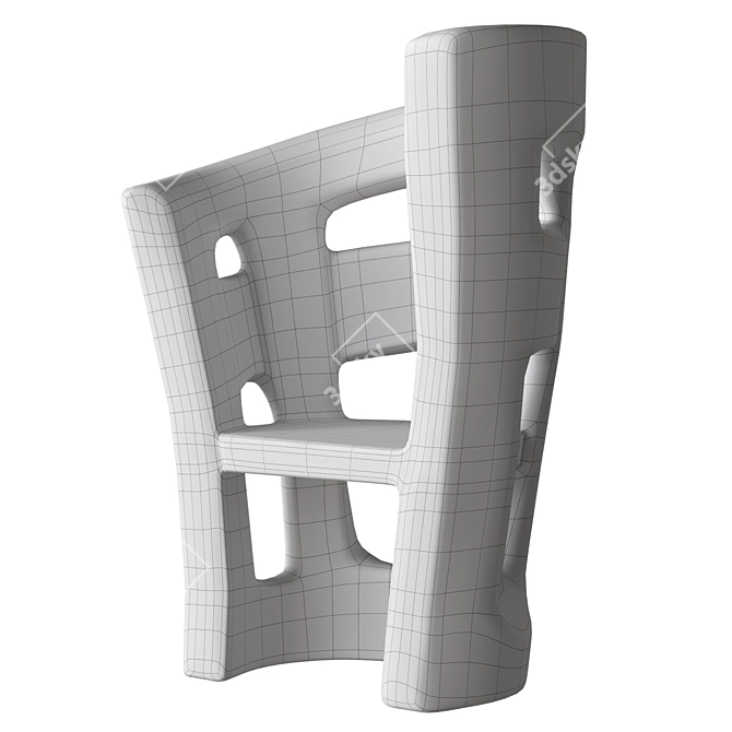 Sculpted Elegance: Laboratorio del Marmo Charlotte Armchair 3D model image 6