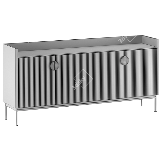 Modern Gray UNO Sideboard 3D model image 5