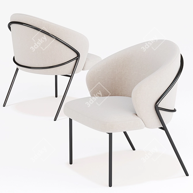 Elegant 2014 Dining Set 3D model image 3