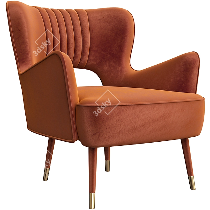 Elegant Munna Babe Armchair 3D model image 2