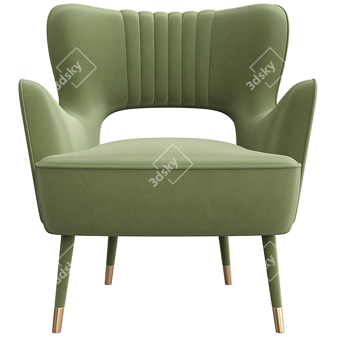 Elegant Munna Babe Armchair 3D model image 7